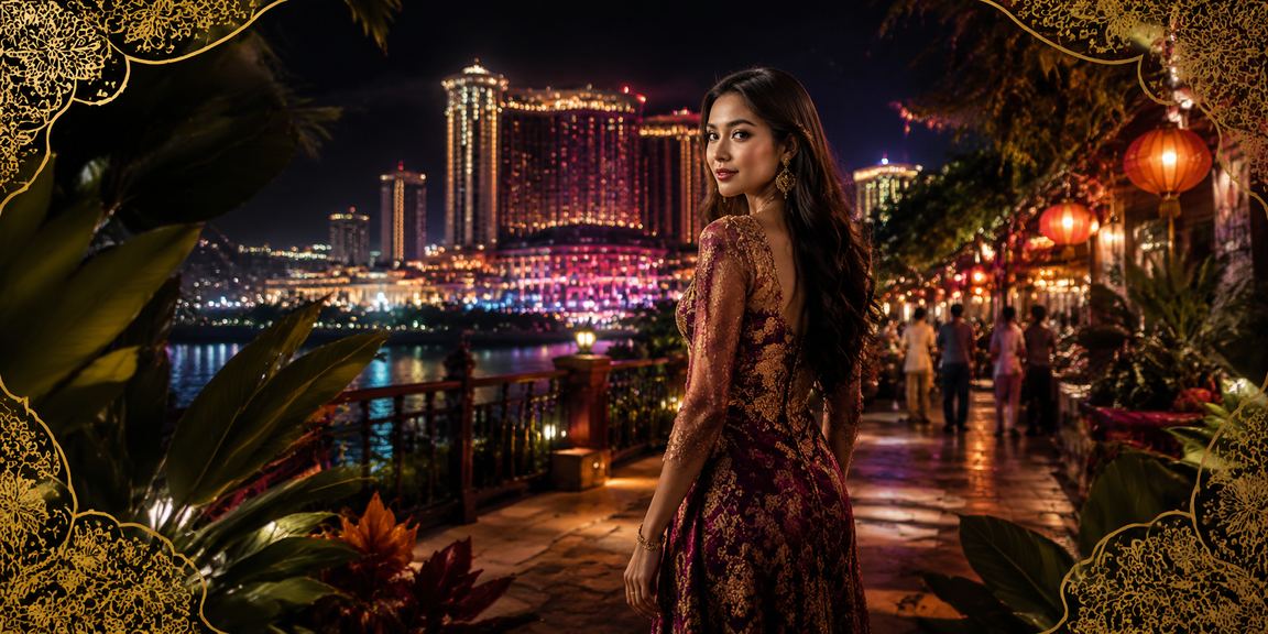 Suasana kasino hiburan Genting Highlands dengan pilihan meja blackjack dan permainan kad